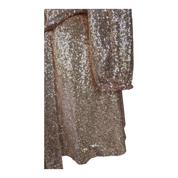 Showpo. Three of Us rose gold sequin dress - Picture 7 of 9